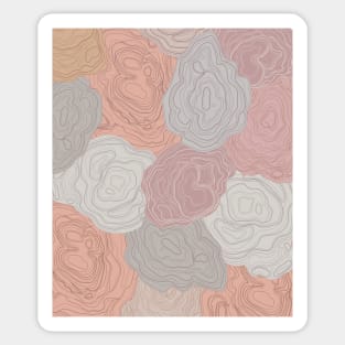 Pastel Colours Abstract Topography  Aeasthetic  Pattern Sticker